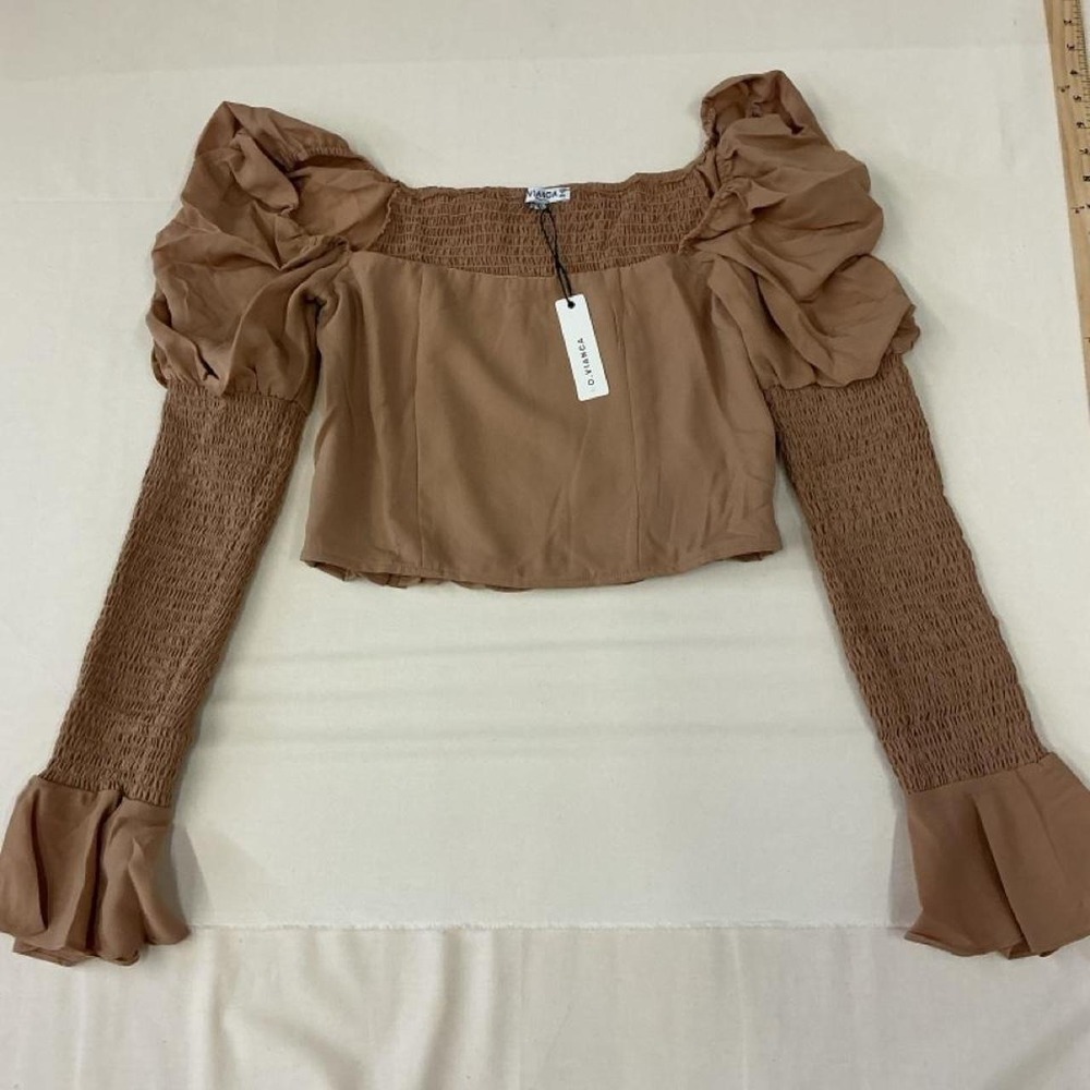 O.Vianca‎ off-the-shoulder crop top